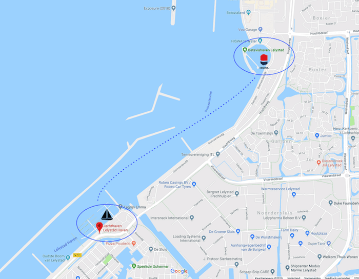 Map Jachthaven Lelystad Haven x HISWA